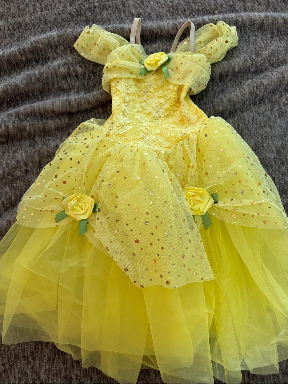 Yellow Princess Tulle Kids Costume Dress